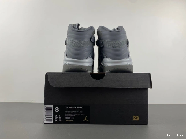 Bmlin Shoes 305381-014 Retro Jordan Grey Cool 8 0726